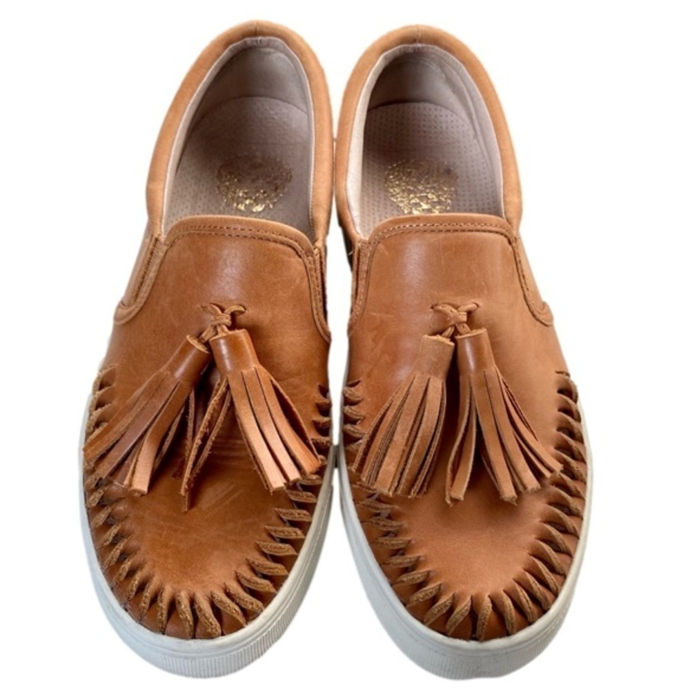 VINCE CAMUTO Kayleena Tassel Platform Loafer Equestrian Brown, Womens Size 6.5